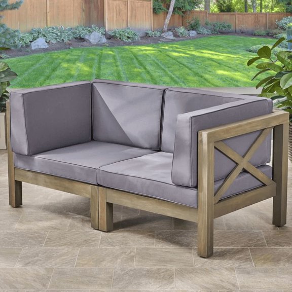 BRAVA X-BACK LOVESEAT, DARK GREY