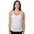 thumbnail image 1 of BRAVADO! BASICS Women's Seamless Maternity Nursing Tank Top Cami for Breastfeeding with Adjustable Straps, White, Medium, 1 of 7