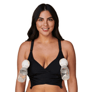BRAVADO DESIGNS BRAVADO! DESIGNS 2-in-1 Pumping & Nursing Bra Hands Free for Maternity & Breastfeeding, Black, Medium
