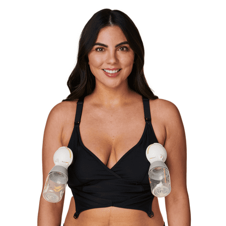 BRAVADO! DESIGNS Sustainable Original Pumping and Nursing Bra | Organic Cotton | Black | S