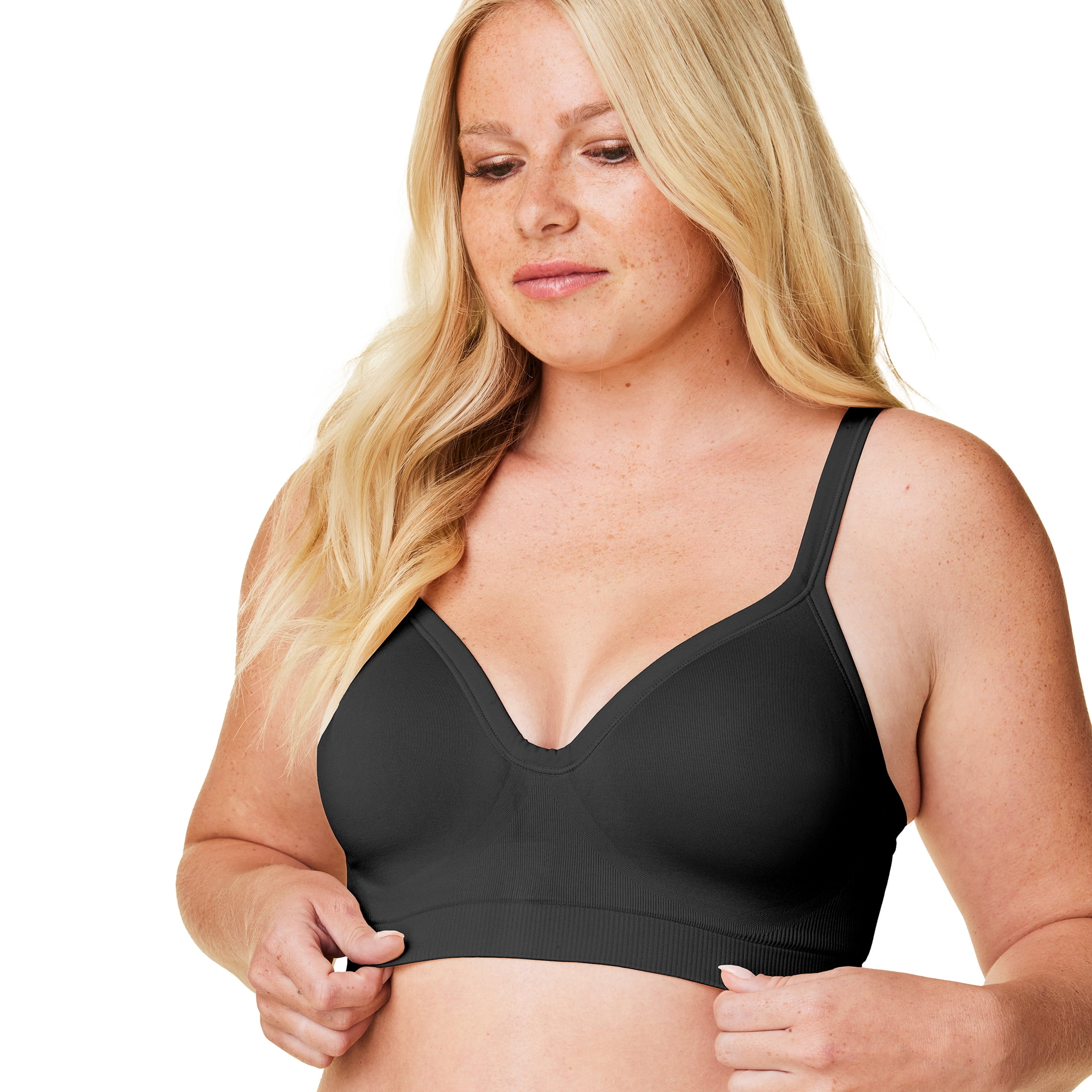 Bravado Designs Sostenible Muse - Brasier Sin Costuras Sin Costuras Con Cuello En V Ajustable Copas A A G, Butterscotch, XS
