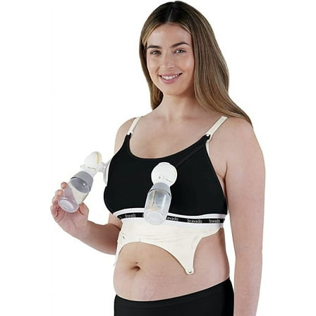 BRAVADO! DESIGNS Sustainable Clip and Pump Hands-Free Pumping Accessory | Black | S