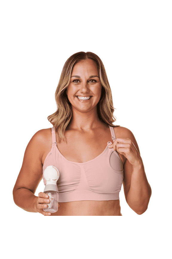 ! DESIGNS Sustainable Pumping and Nursing Bra | Recycled Nylon | Soft Rose | S