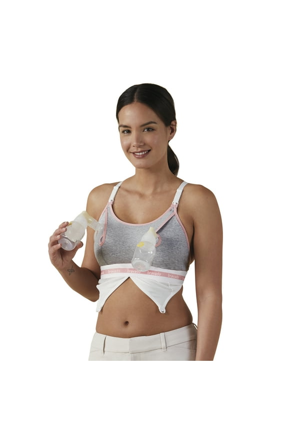 BRAVADO! DESIGNS Women’s Hands-Free Clip and Pump Strapless Pumping Accessory | Dove Heather | S