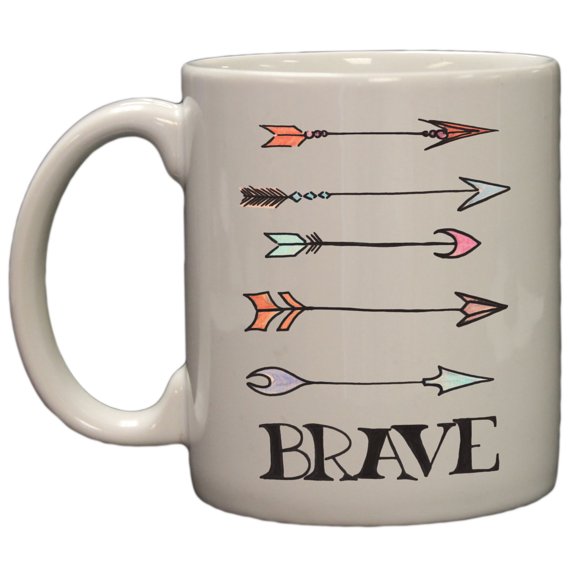 BRAVE Positive Motivational 11oz Double Sided Coffee Mug