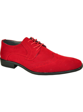 Men Dress Shoes-Esses Red Red / 7.5