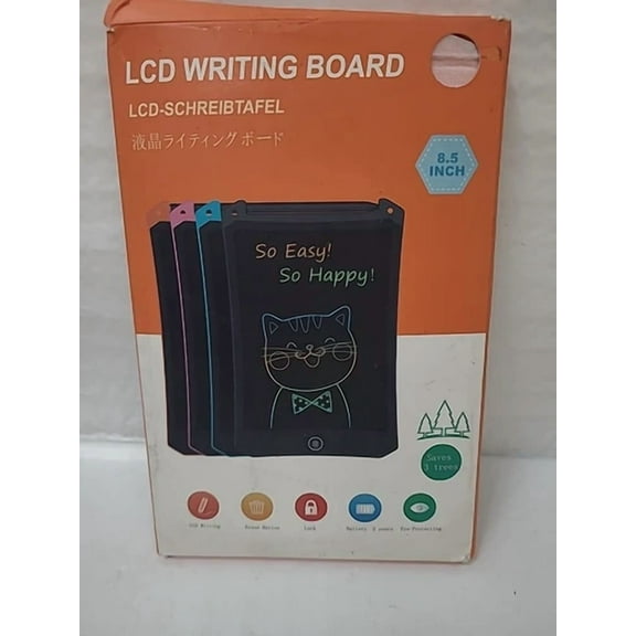 BRAWN- 2 Packs 8.5" Lcd Writing Tablet Electronic Drawing Notepad Board Red & Orange