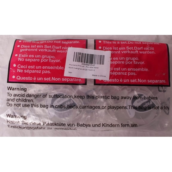 BRAWN- 5-Pack Phomemo P12 P12-Pro Lt12 Label Maker Tapes, Replacement For Dymo - White