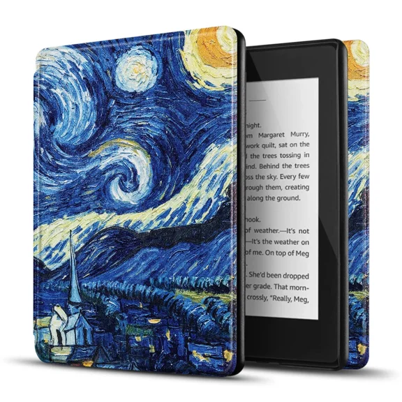 BRAWN- Kindle 10 Gen E-Reader Case Slim Light Smart Cover Auto Sleep Wake Starry Night