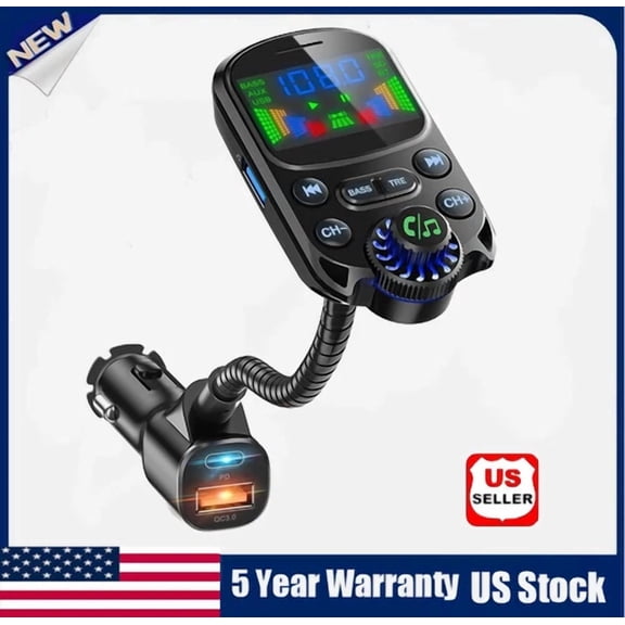 BRAWN- Mp3 Wireless Adapter Hands-Free 3Port Charger Car Bluetooth Fm Transmitter Radio
