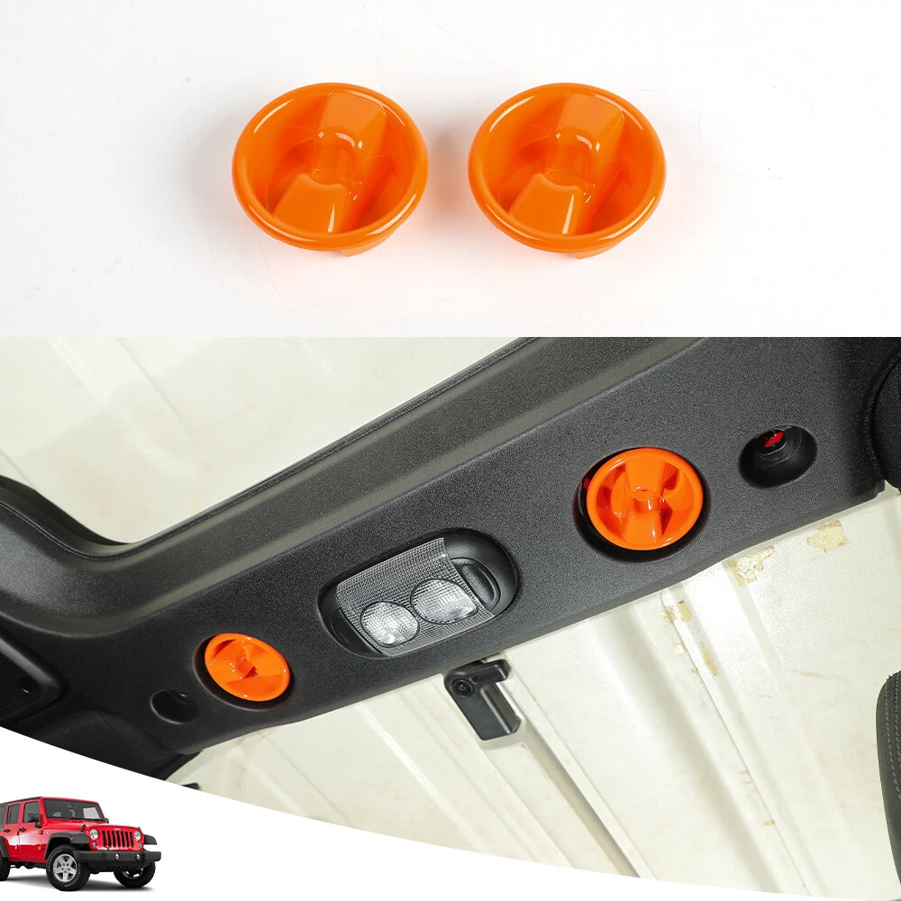 BRAWN- Orange Hard Top Roof Switch Knob Cover Trim For Jeep Wrangler Jk Accessories