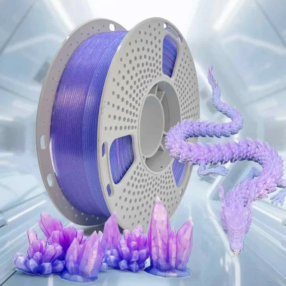 BRAWN- Pla+ 3D Printing Filament 1.1Kg Jelly Purple Translucent 3D Printer Filament
