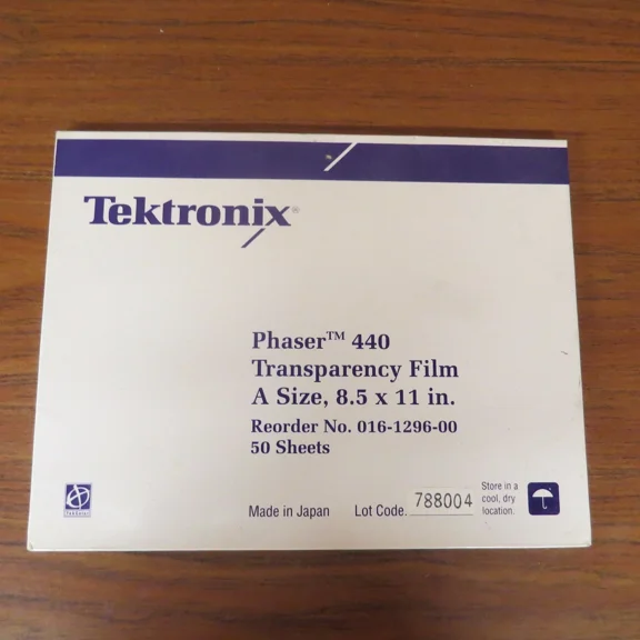 BRAWN- + Tektronix Phaser 440 Transparency Film A Size, 016-1296-00