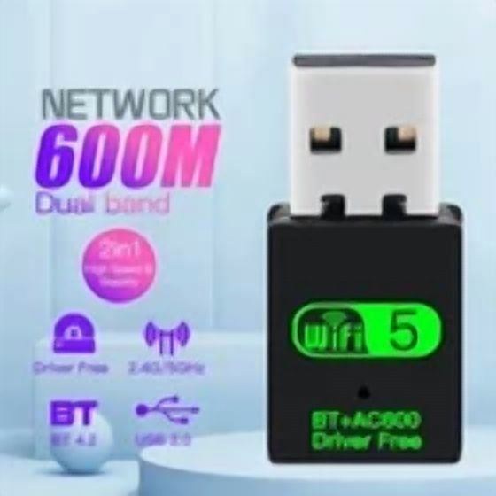 BRAWN- Usb Wifi Bluetooth Adapter 600Mbps Dual Band 2.4/5Ghz Wireless Network Receiver