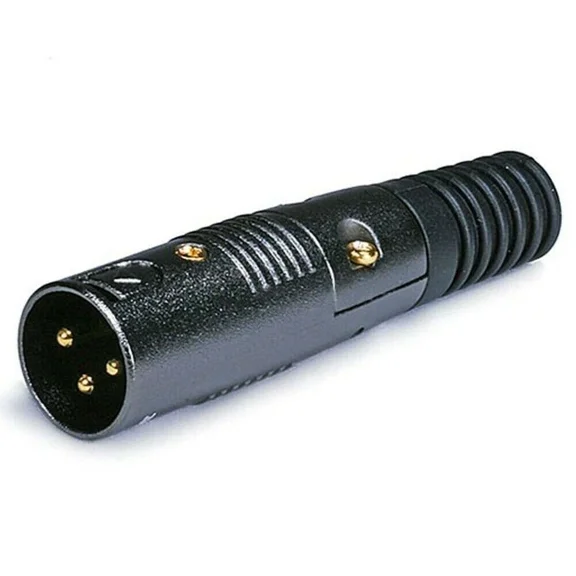 BRAWN- Xlr 3 Pin Male Premium Mic Microphone Audio Cable Adapter Connector Gold Plated