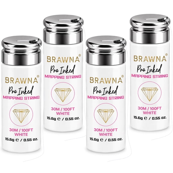 Brawna Pre-Marked Eyebrow Mapping Threading String - 4 Pack