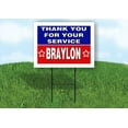 thumbnail image 1 of BRAYLON THANK YOU SERVICE 18 in x 24 in Yard Sign Road Sign with Stand, 1 of 4