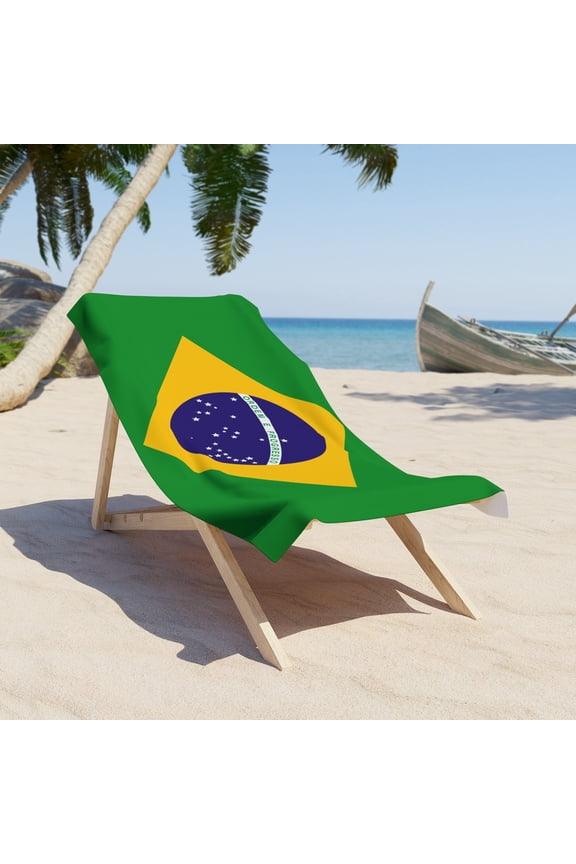 BRAZIL Flag Beach Towel | Quality 2 Sizes | Sao Paulo | Rio De Janeiro