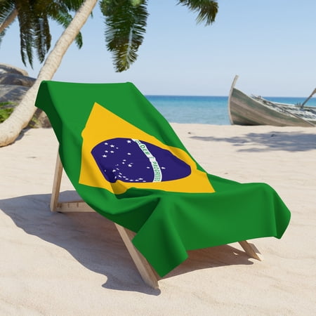 BRAZIL Flag Beach Towel | Quality 2 Sizes | Sao Paulo | Rio De Janeiro