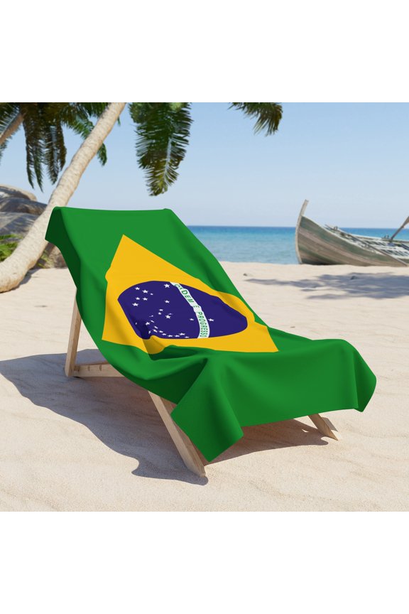 BRAZIL Flag Beach Towel | Quality 2 Sizes | Sao Paulo | Rio De Janeiro