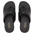 thumbnail image 1 of Piruna Brazilian Leather Flip Flop Sandals, Cushioned Footbed, Wide Fit, Black, 1 of 3
