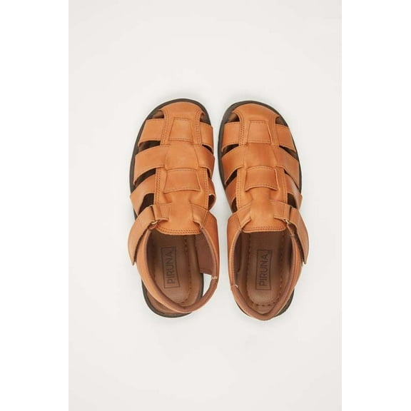 BRAZILIAN UNISEX LEATHER SANDALS CARAMEL