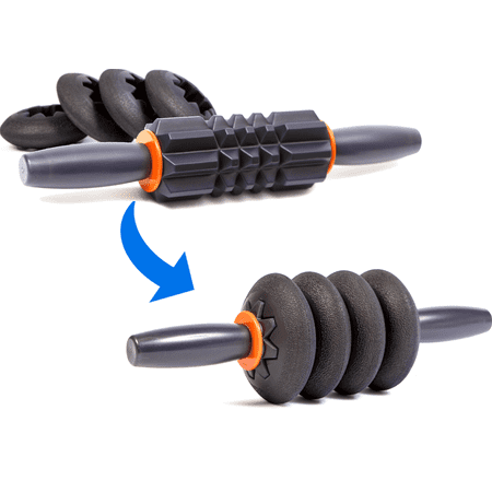 BRAZYN - Morph Massage Stick (4 x Massage Rings) - Portable Muscle Roller For Multiple Muscle Groups - High-Density Foam For Deep Tissue Massage