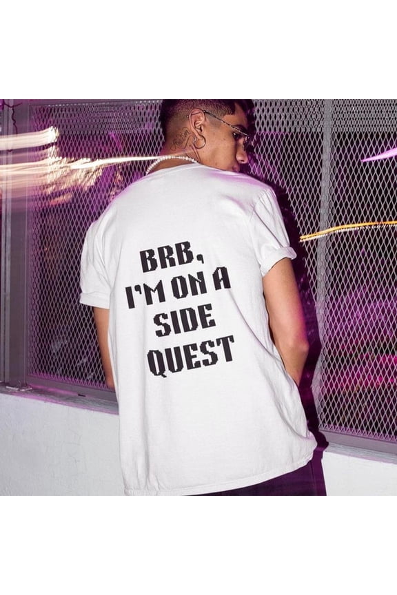 BRB I'm On a Side Quest Rave Shirt, Funny Festival Tee for EDM Lovers, Meme Raver Outfit, Trendy Rave Top, Music Festival Clothing