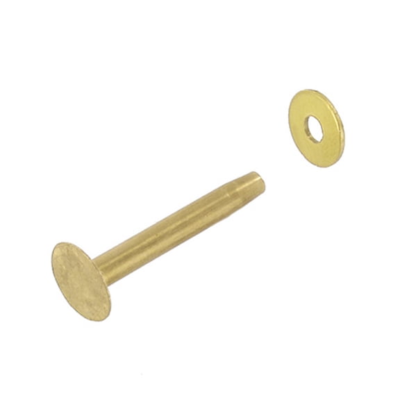 BRB12 #12 Brass Rivets w/ Burrs, Solid Brass (100 sets per bag)