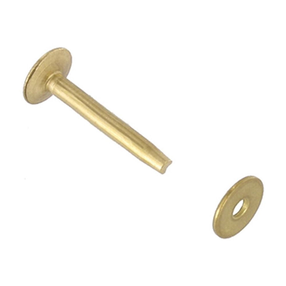 BRB14 #14 Brass Rivets w/ Burrs, Solid Brass (100 sets per bag ...