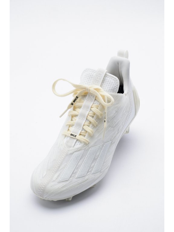 Cleat STAY-TIED Laces As Seen On SHARK TANK Stability & Grip Football & Soccer 36", White