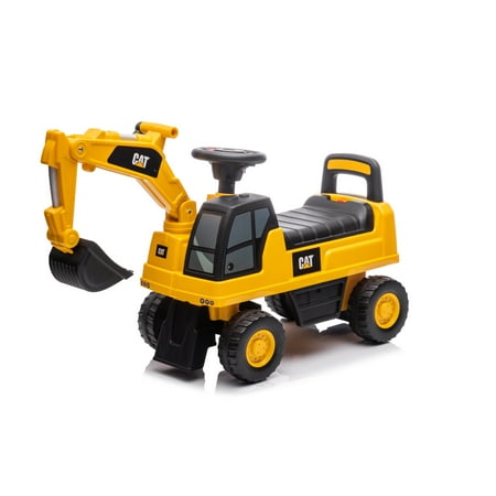 Best Rideon Cars - CAT Excavator Foot to Floor - Yellow