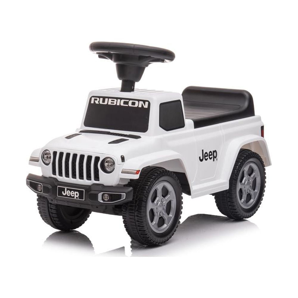 White Jeep Gladiator Push Ride-On Car with Storage