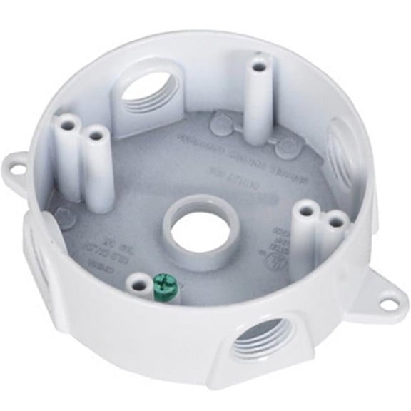 BRD-4-W Round Outlet Box- White