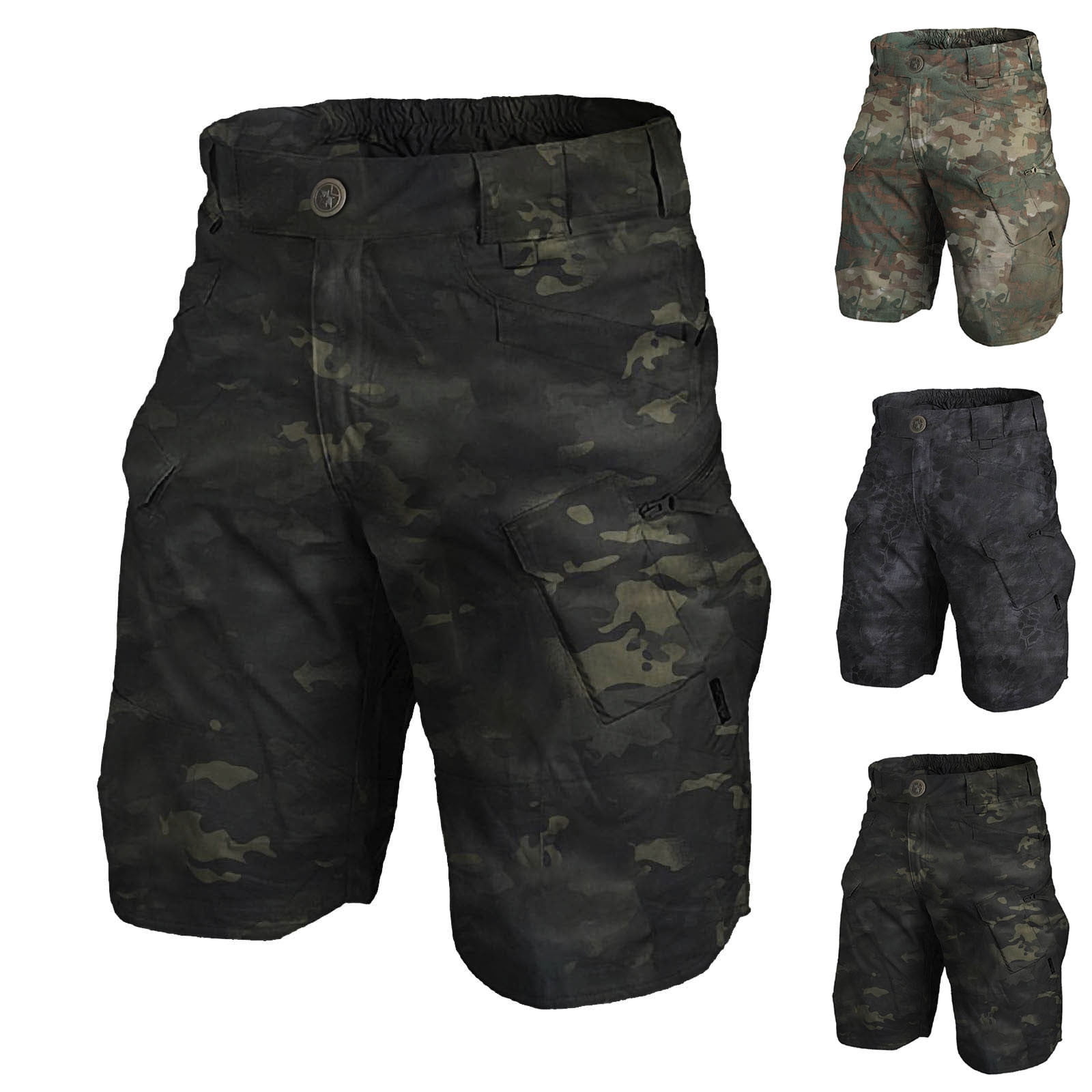 【Sobaq】LW Camo Short PD Mafoose Men's Woodland Camo Cargo Shorts, Rip-Stop BDU