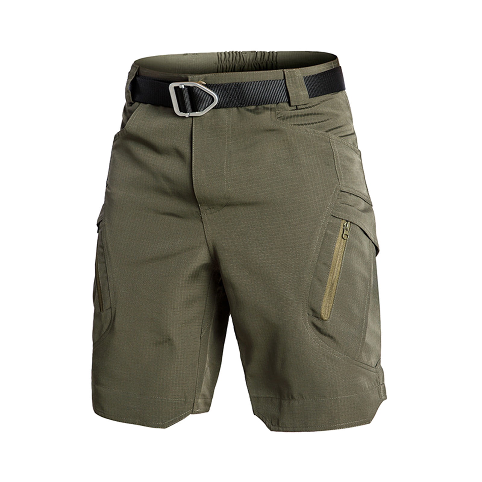 Grey And Green Camouflage Print Men's Shorts