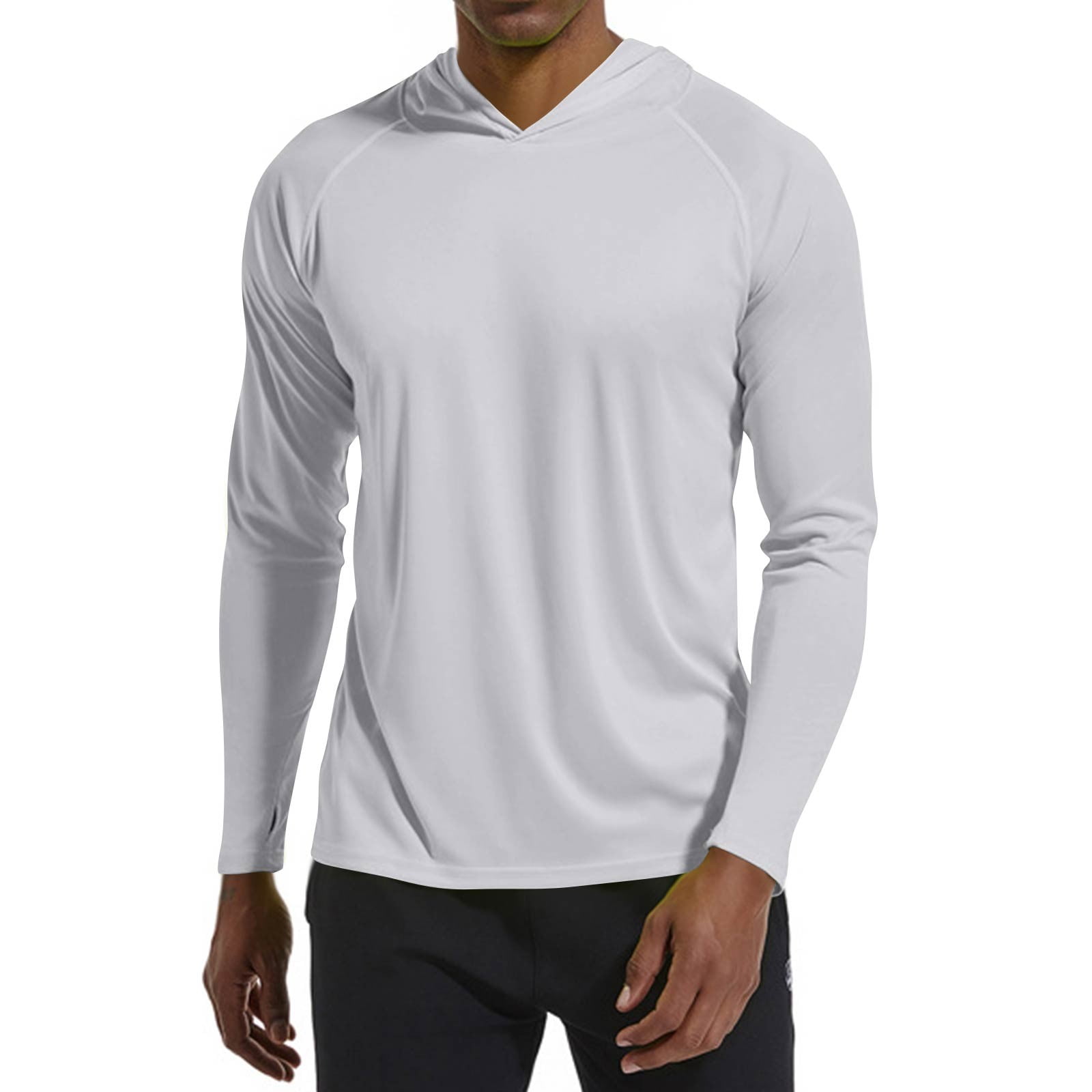 Mens UPF 50 Sun Hoodie UV Protection Long Sleeve Dominican