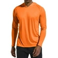 thumbnail image 1 of BRDFRL Men's Sun Protection Hoodie Shirts Long Sleeve UPF 50+ Swim Fishing Shirt with Hood Lightweight Rash Guard UV SPF Orange 2XL, 1 of 7