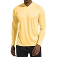 thumbnail image 1 of BRDFRL Men's Sun Protection Hoodie Shirts Long Sleeve UPF 50+ Swim Fishing Shirt with Hood Lightweight Rash Guard UV SPF Yellow S, 1 of 7