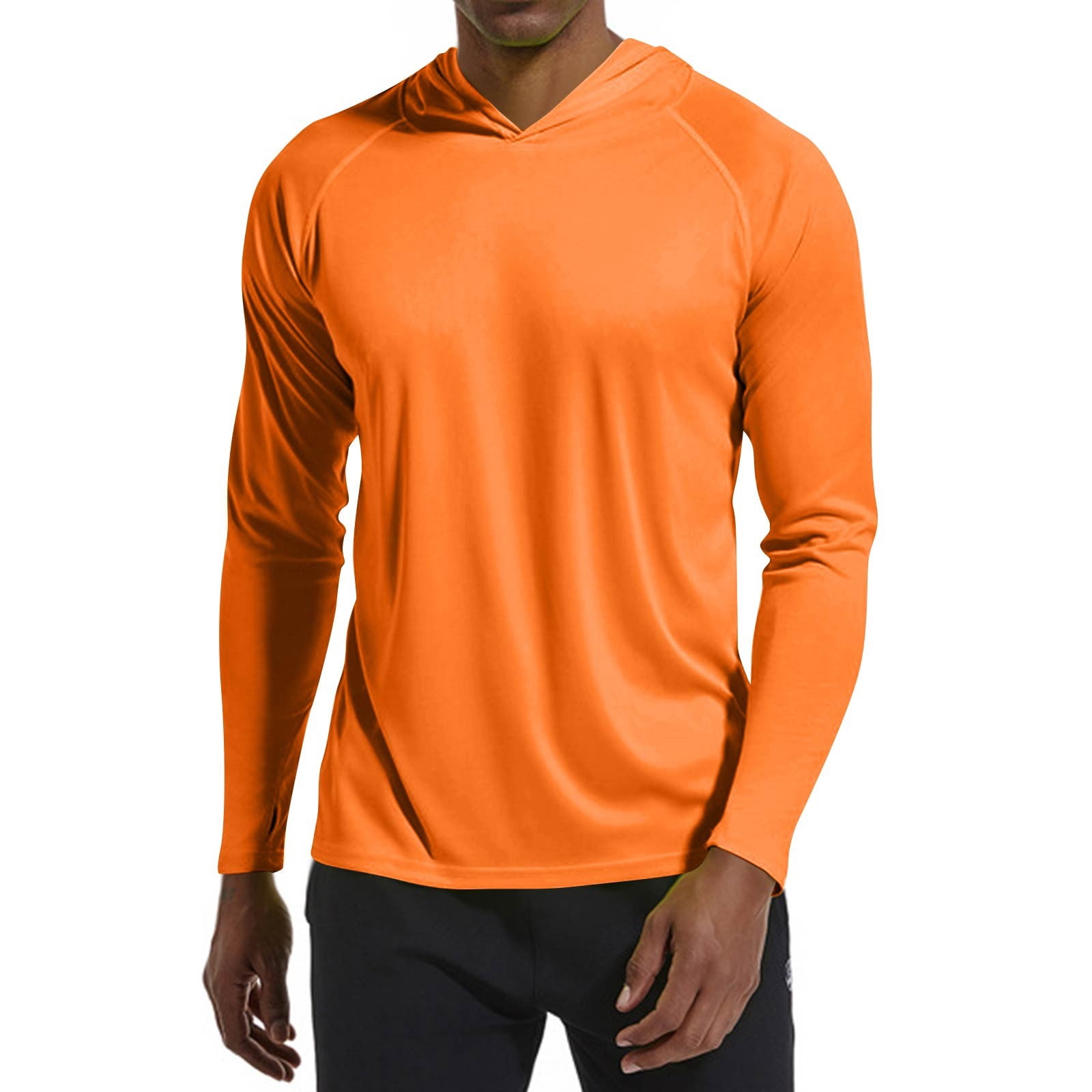 Men's UPF 50+ Long Sleeve Fishing Shirt Hoodie – UV Sun Protection Rash Guard For Hiking, Swimming, Running 1 thumbnail image
