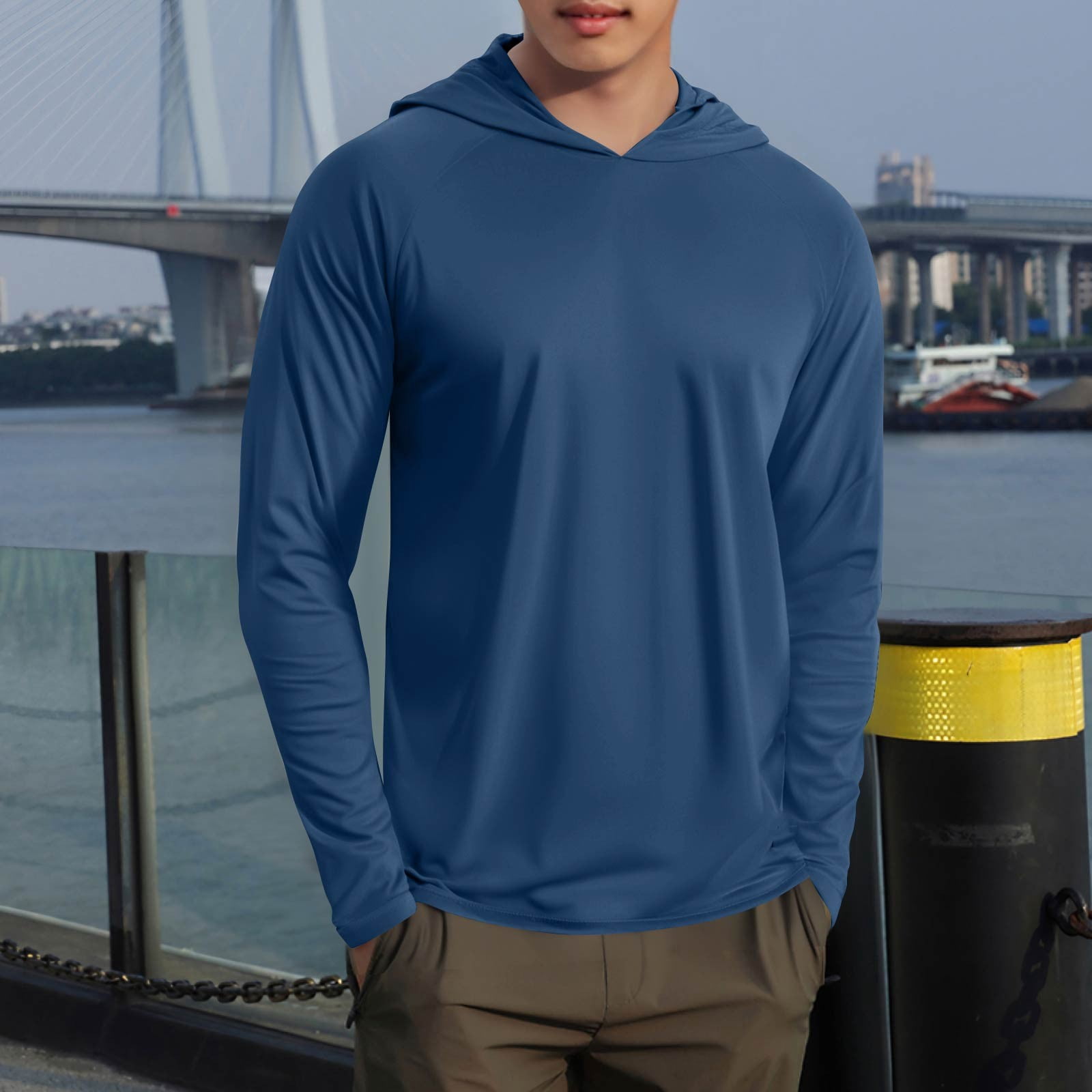 Blue Marlin Long Sleeve UPF 50+ Fishing Shirt - High Performance, Moisture Wicking, Jason Mathias Art