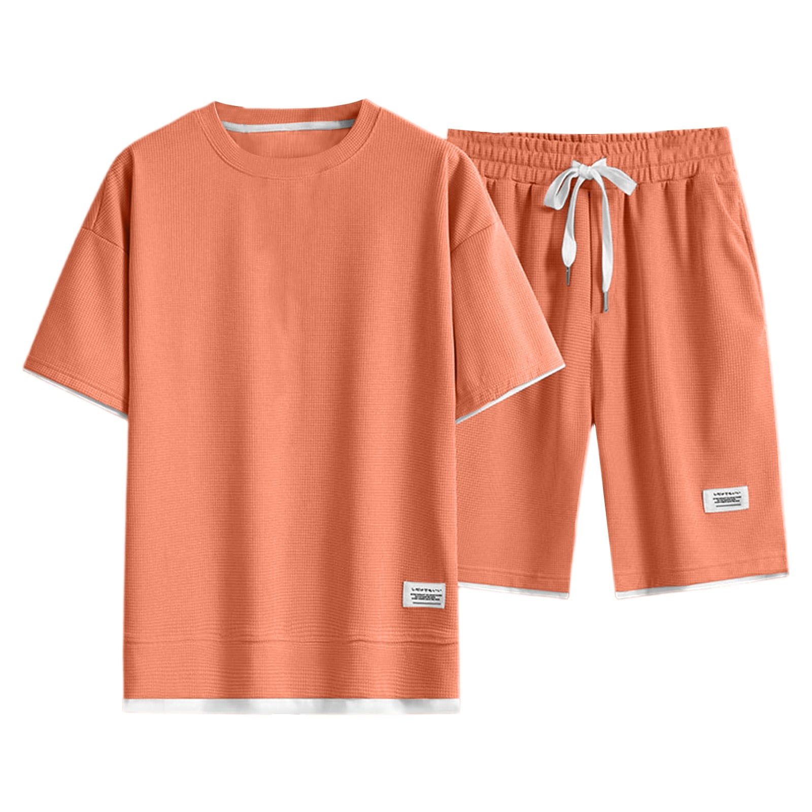 Men’s Waffle-Knit Lounge Set Two Piece Comfort Wear main image 1