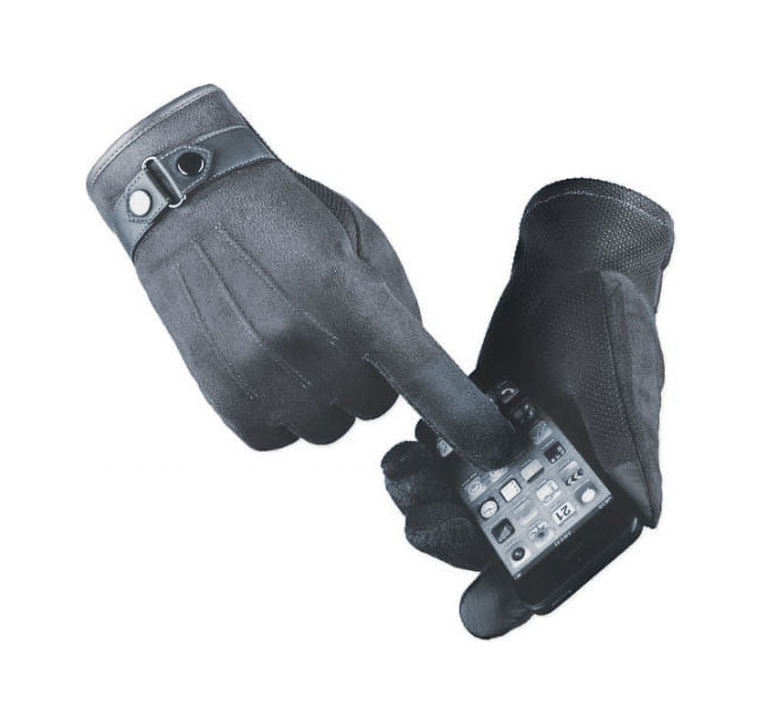 Women Men Touch Screen Soft Cotton Winter Gloves Warmer Smartphone Black