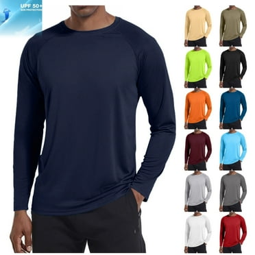 BRDFRL Rash Guard for Men Swim Shirt Quick Dry Fishing Shirts for Men UPF 50  Long Sleeve UV Sun Protection Beach Shirts Light Gray XL