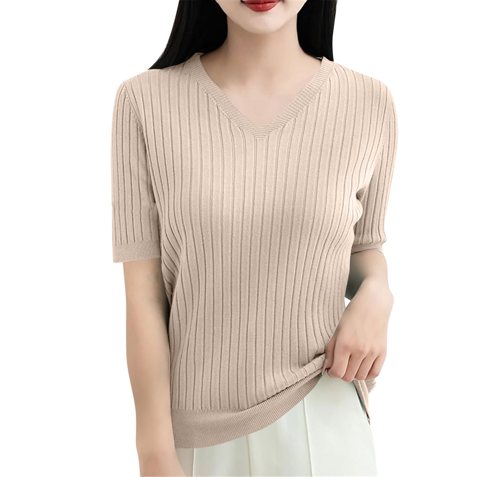 Zara Knit Sweater Zara Basic Short Sleeve Sweater Color Block Knit