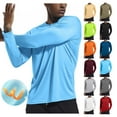 thumbnail image 1 of BRDFRL Swim Shirts for Men Long Sleeve UPF 50 Long Sleeve Men UV Protection Sun SPF Shirts Moisture Wicking Workout Gym T-Shirts Rash Guard Black 2XL, 1 of 6