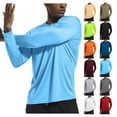 thumbnail image 1 of BRDFRL UPF 50+ Sun Shirts for Men, UV Protection Long Sleeve Swim Shirt, Lightweight Rash Guard for Fishing Hiking Running Dark Gray M, 1 of 6