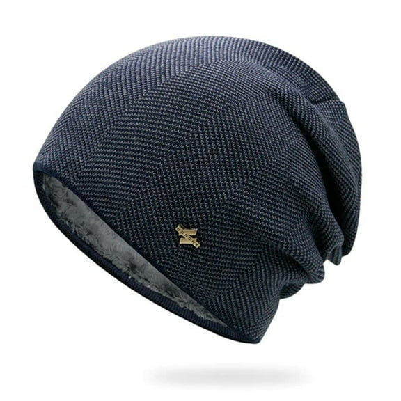 BRDFRL Unisex Sky Madrid Knitted Wool Beanie Winter Hat for Cold Fleece Line Beanie Warm Thermal Skull Caps for Men Women