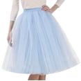 thumbnail image 1 of BRDFRL Women A-Line Tulle Skirt Tutu Knee Length Blue M, 1 of 6