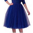 thumbnail image 1 of BRDFRL Women A-Line Tulle Skirt Tutu Knee Length Royal Blue XL, 1 of 6